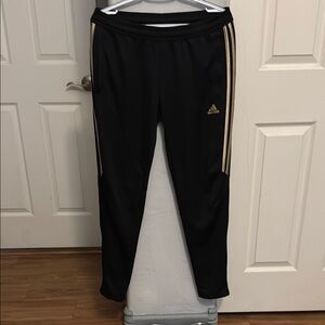 Adidas Women’s Black and Gold Track Pants